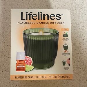Lifelines Flameless Green Candle Diffuser
